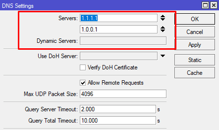 Настройка 2 провайдеров в MikroTik, без динамических DNS